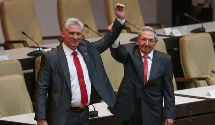 Miguel Diaz-Canel e Raoul Castro