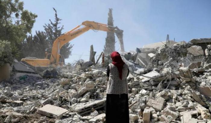 La demolizione di una casa palestinese