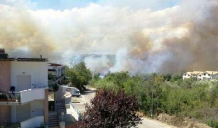 Incendio nella Pineta Dannunziana (Pescara)