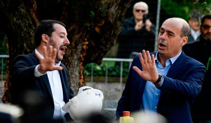 Salvini dimentica la Lombardia e attacca Zingaretti sulla gestione Covid