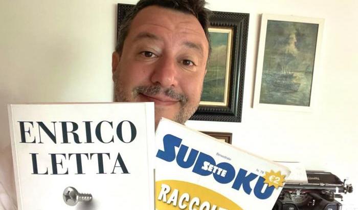Matteo Salvini ironizza sul libro di Enrico Letta