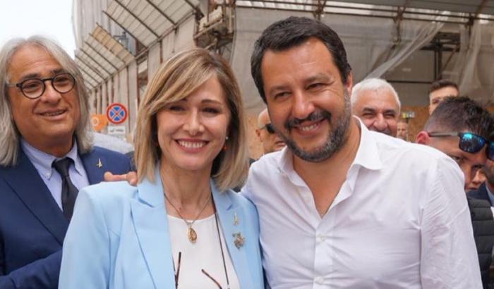 Francesca Donato e Matteo Salvini