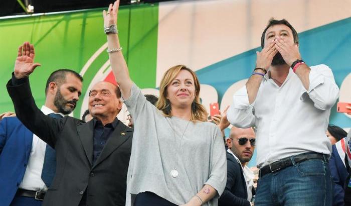 Salvini, Meloni e Berlusconi