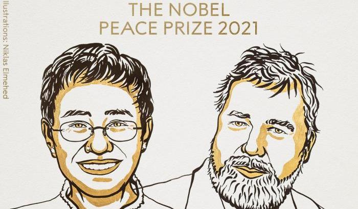 Nobel per la pace 2021 a Maria Ressa e Dmitry Muratov