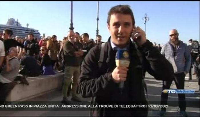 Giornalisti aggrediti dai No Green Pass a Trieste: spunta un nuovo video