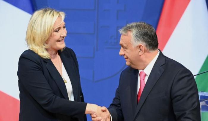 Marine Le Pen e Viktor Orban
