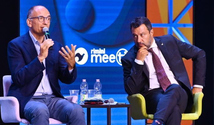 Enrico Letta e Matteo Salvini