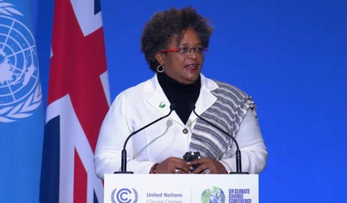 Mia Mottley, premier delle Barbados, al Cop26 di Glasgow