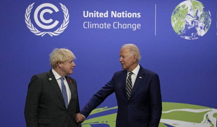 Joe Biden e Boris Johnson al Cop26 di Glasgow