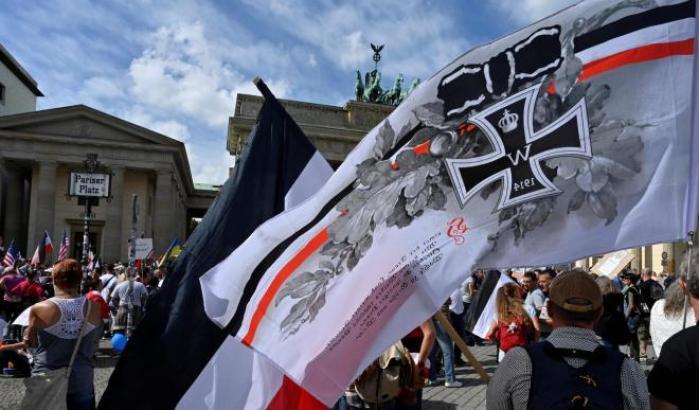 Manifestazione negazionista sul Covid in Germania