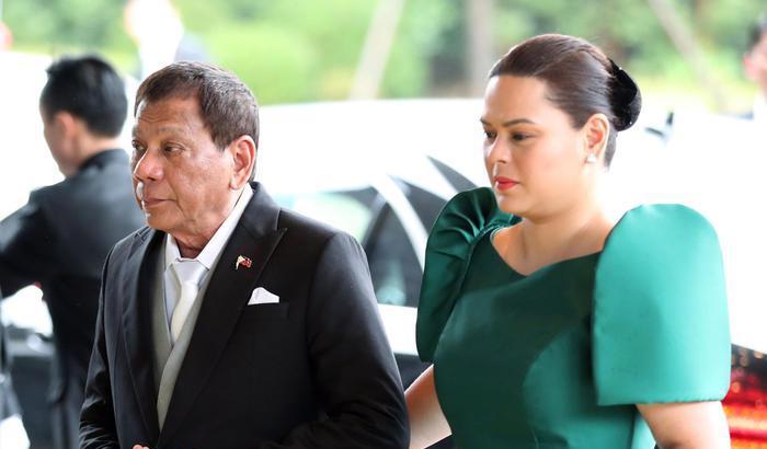 Duterte con la figlia Sara