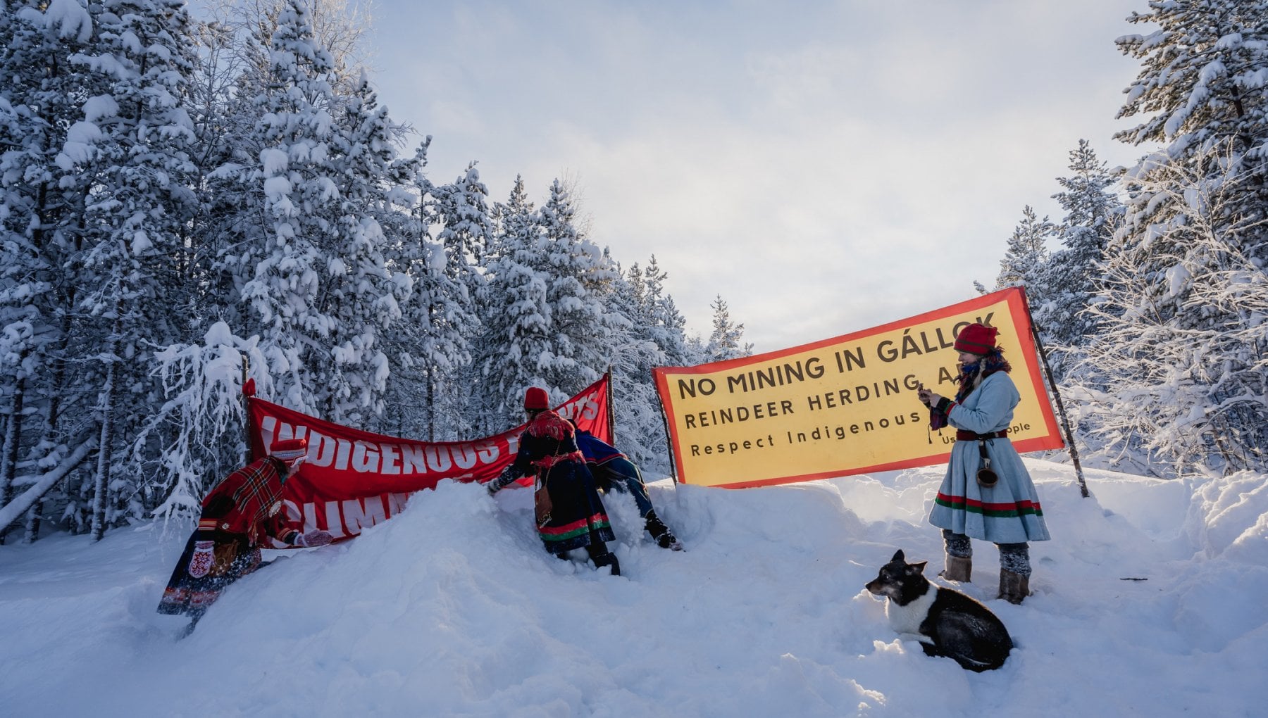 Lapponia, Greta Thumberg protesta contro una miniera di ferro che danneggia la comunità indigena