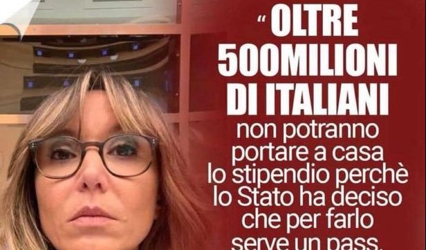Lucaselli (FdI): "500milioni di italiani non possono lavorare senza green pass". Ma non eravamo 60 milioni?