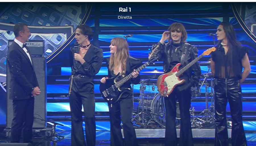 I Maneskin sul palco dell’Ariston Il grande ritorno dei Maneskin sul palco di Sanremo
