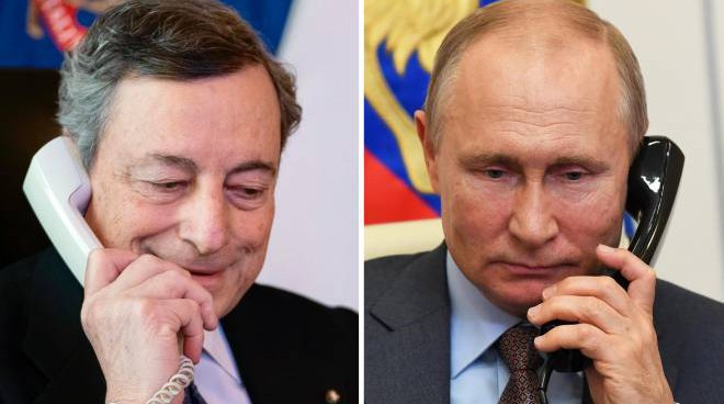 Putin dice 'stai sereno' a Draghi: "Manterremo stabili le forniture di gas all'Italia"