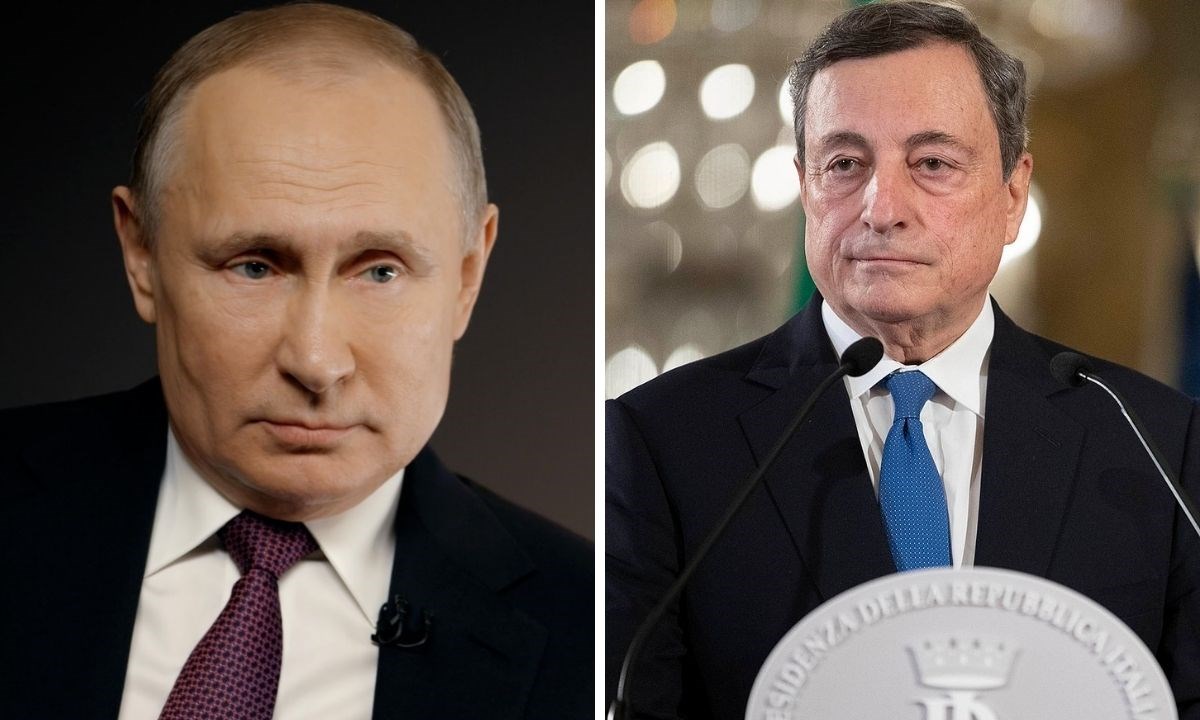2022_putin-draghi Ucraina, è scontro tra Draghi e Mosca: "Putin non sarà al G20", il Cremlino: "Non decide lui"