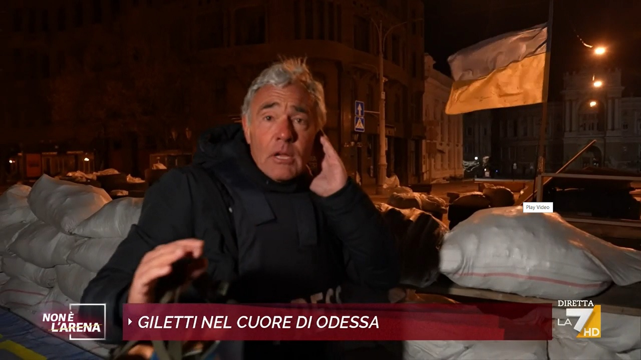 Giletti conduce Non è L’Arena da Odessa, la polemica di Selvaggia Lucarelli: “C'era il coprifuoco, è tutto registrato"