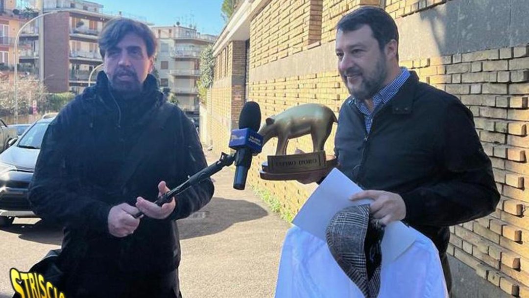 Tapiro d'oro a Salvini per la figuraccia in Ucraina: "Sono orgoglioso, ero in missione di pace"