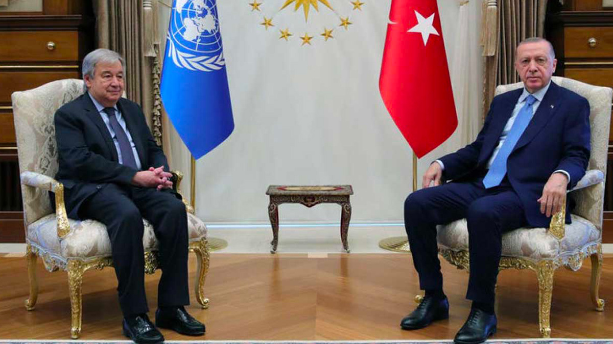 Ucraina, Guterres incontra Erdogan: "Obiettivo comune porre fine alla guerra"