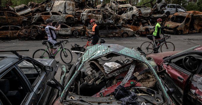 Ucraina, la città di Sloviansk bombardata dai russi, non si hanno notizie di vittime