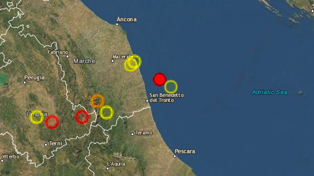 Terremoto, scossa di magnitudo 4.1 tra Abruzzo e Marche: fermi i treni tra Ancora e Pescara