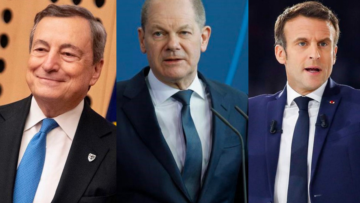 Ucraina: Draghi, Macron e Scholz domani a Kiev, storica visita dei tre leader europei