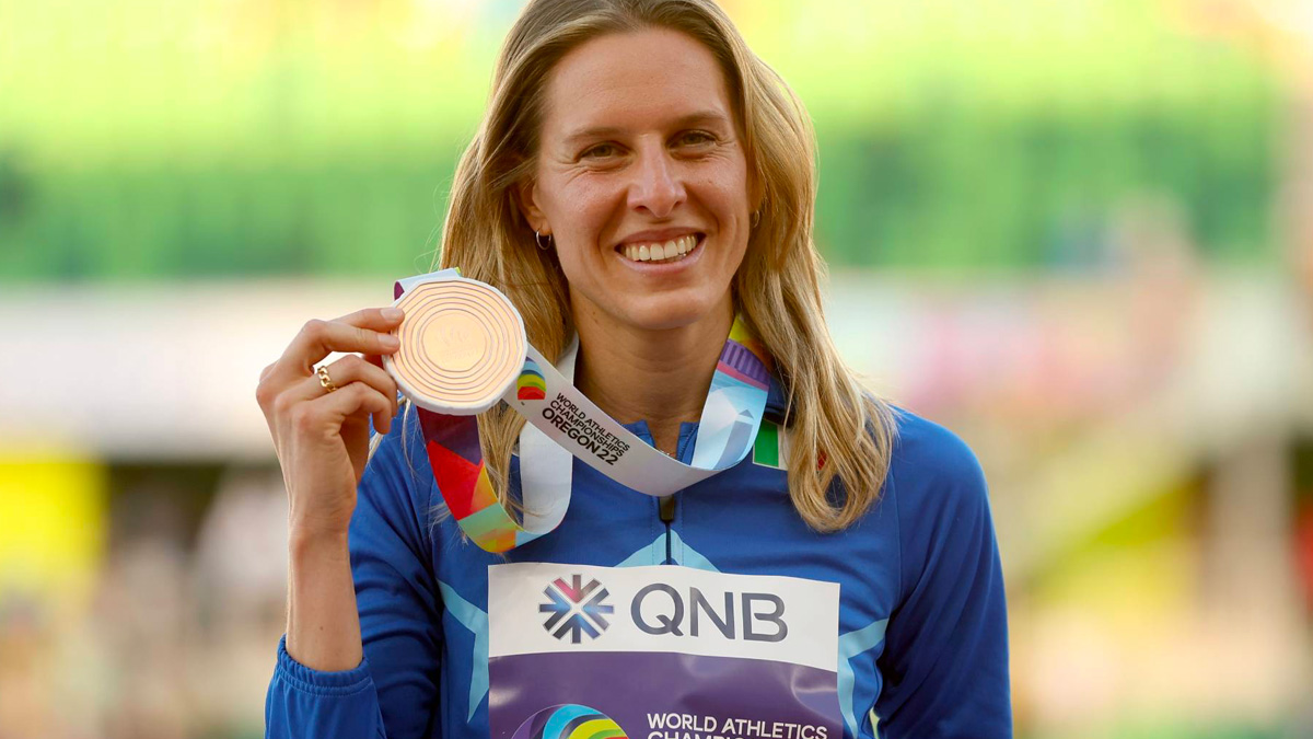 Elena Vallortigara è bronzo nel salto in alto, prima medaglia azzurra ai mondiali di Eugene
