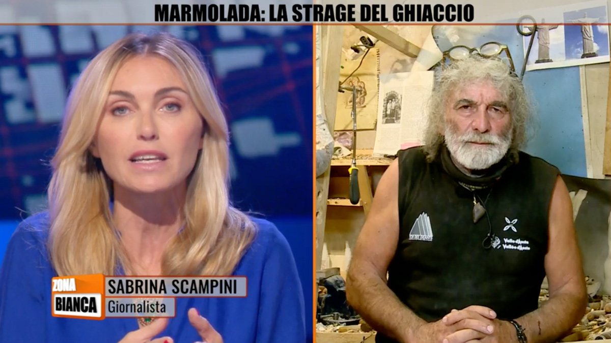 Marmolada, Mauro Corona infuriato abbandona lo studio di Zona Bianca: il video