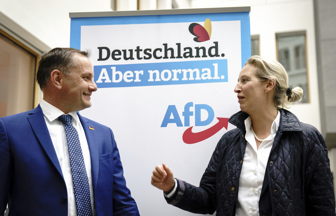 I post-nazisti di AfD a difesa del gas di Mosca e il co-presidente elogia la Russia
