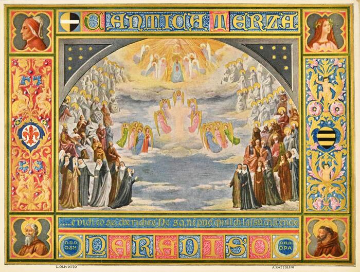 Illustrazione paradiso di Dante