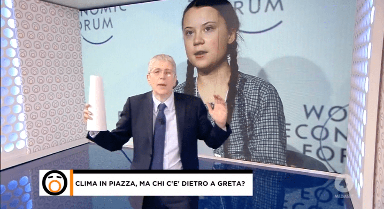 Clima, quando Mario Giordano diceva sulla tv di Berlusconi: "Non siamo 'gretini'"