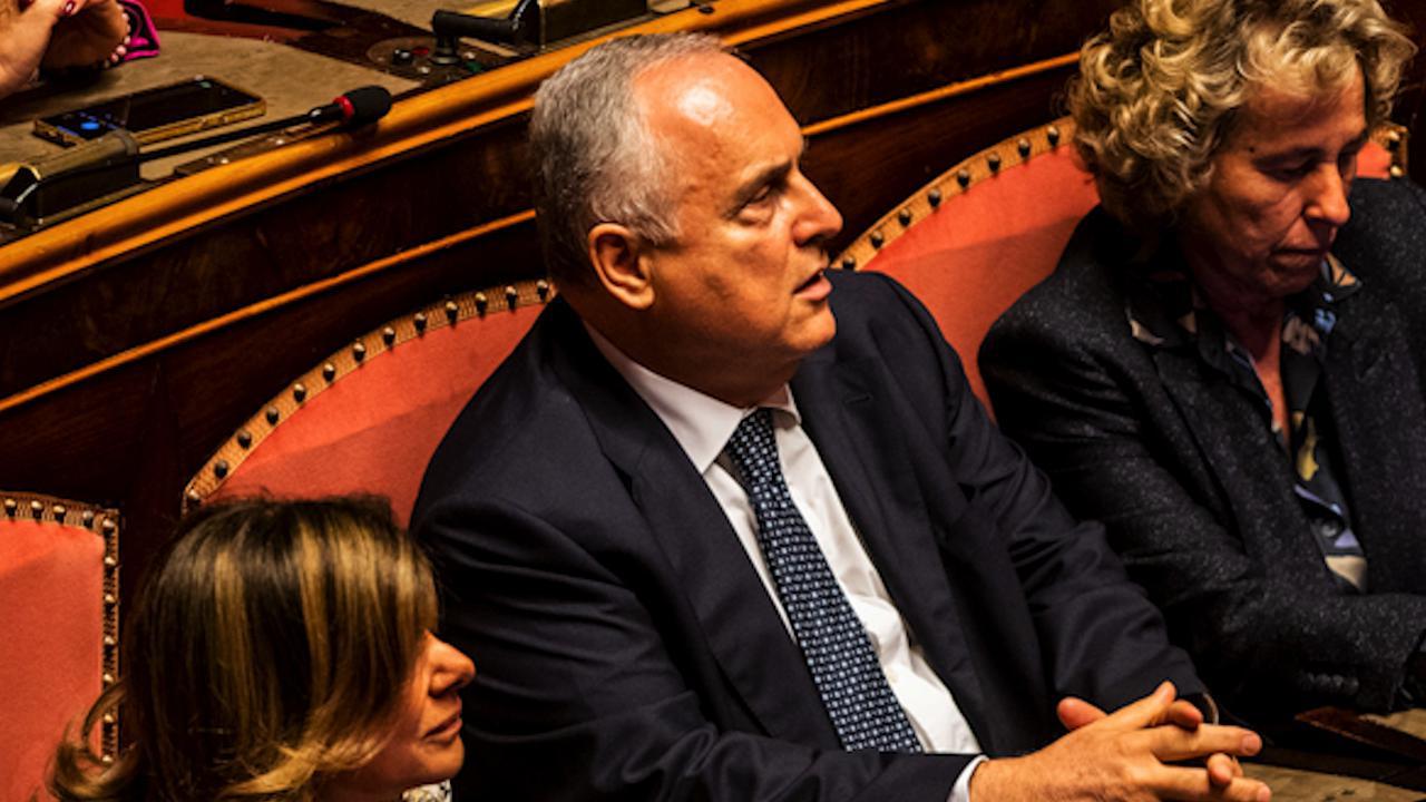 La maggioranza si spacca sui diritti tv, Lotito (Fi): "Il governo ci spieghi lo stop alla norma"