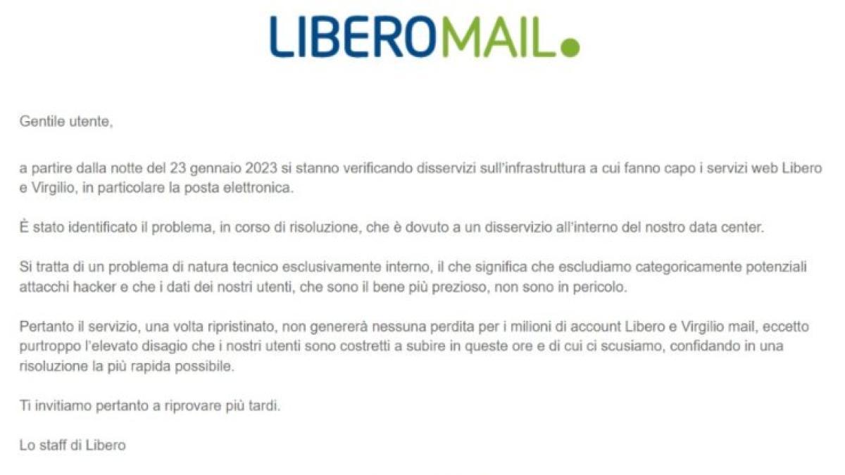 Le mail di Libero e Virgilio non funzionano da giorni: ecco cosa sta succedendo