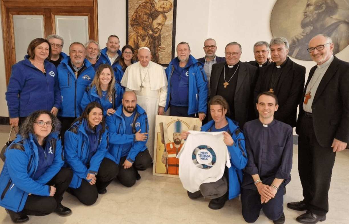 Papa Francesco incontra una delegazione della Ong Mediterranea