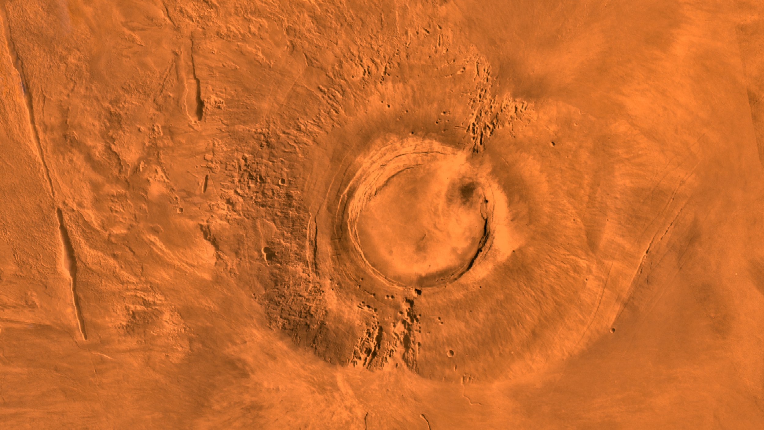 Mars Express scopre un nuovo segreto del vulcano di Marte Ascraeus Mons
