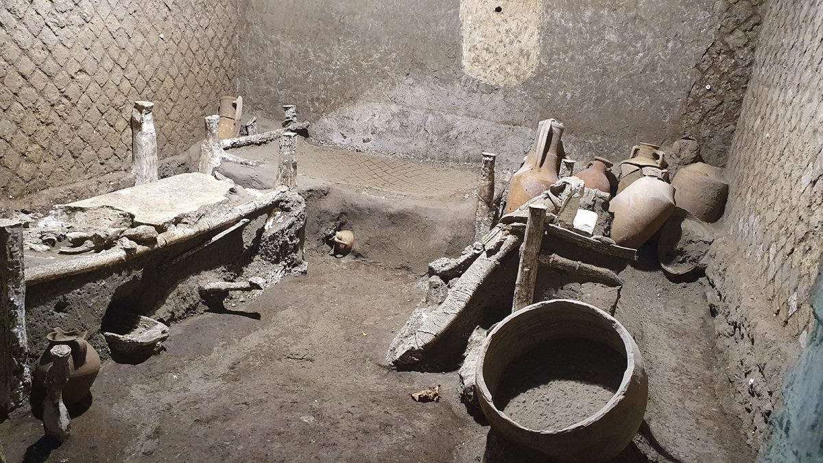 Scoperta la stanza degli schiavi a Pompei