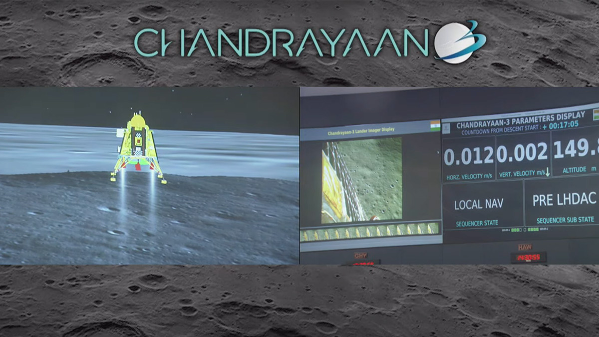 La missione Chandrayaan-3 è approdata sulla Luna: ecco le immagini in diretta