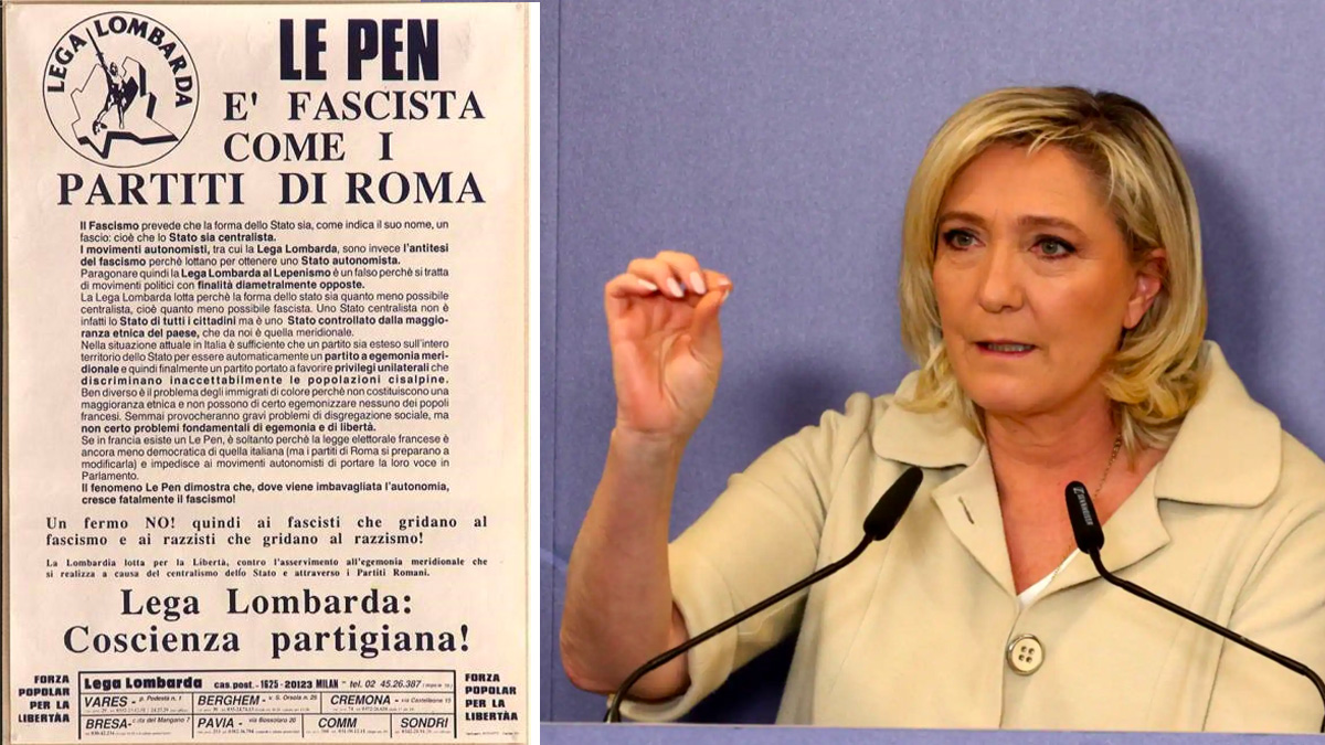 Le Pen a Pontida, eppure la Lega definiva "fascista e razzista" il padre: l'invito che spacca la destra