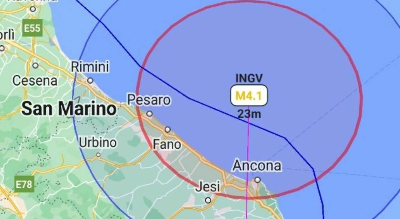 Terremoto nelle Marche, scossa di magnitudo 4.1 ad Ancona: la situazione