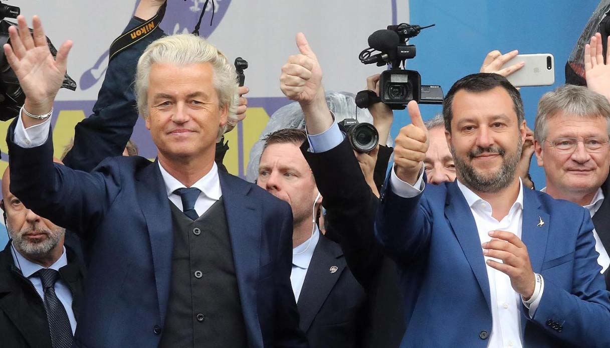 La Lega euforica per la vittoria di Wilders, il politico olandese che manifestava contro l'Italia