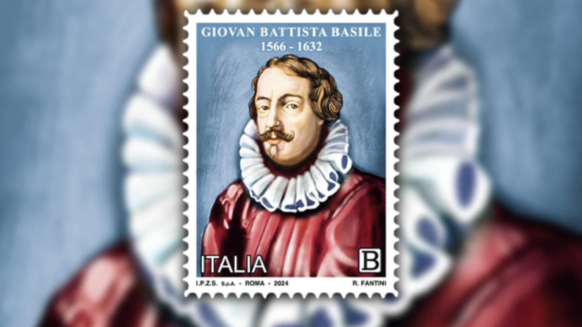 Un francobollo celebra lo scrittore Giovan Battista Basile, autore de 'Lo cunto de li cunti'