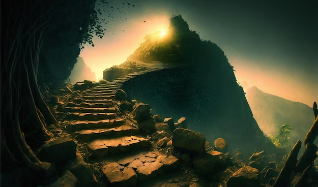 image-stairway-way-mountain-top-generative-ai_900396-888 Guerra e crisi economiche: non bisogna invocare miracoli ma affrontare sfide e dolori gradino per gradino