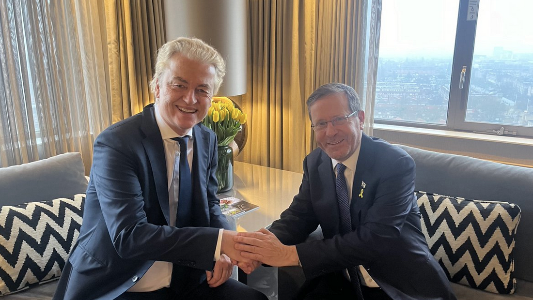 Il presidente di Israele Herzog incontra l'islamofobo razzista Wilders nei Paesi Bassi