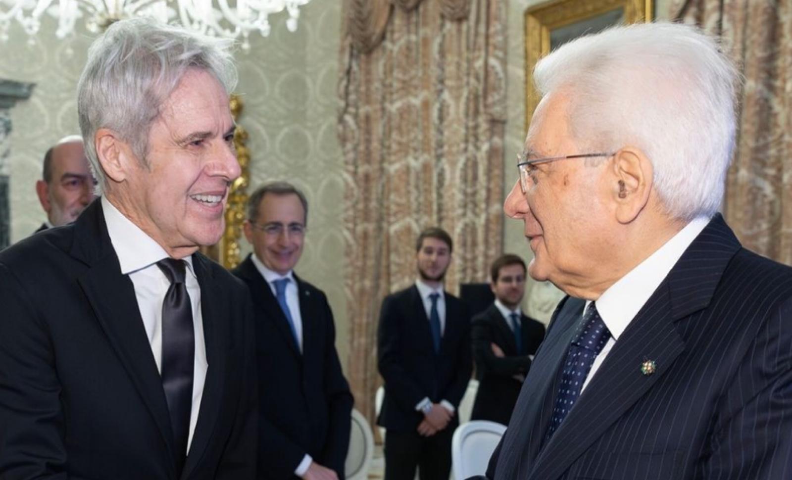 Claudio Baglioni nominato Cavaliere di Gran Croce dal presidente Sergio Mattarella