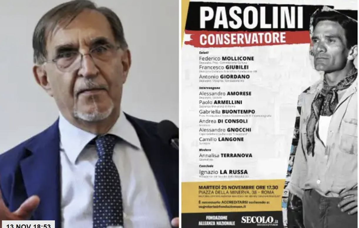 La destra post-fascista tenta di 'reclutare' Pasolini: un convegno forzato che ignora il suo pensiero autentico