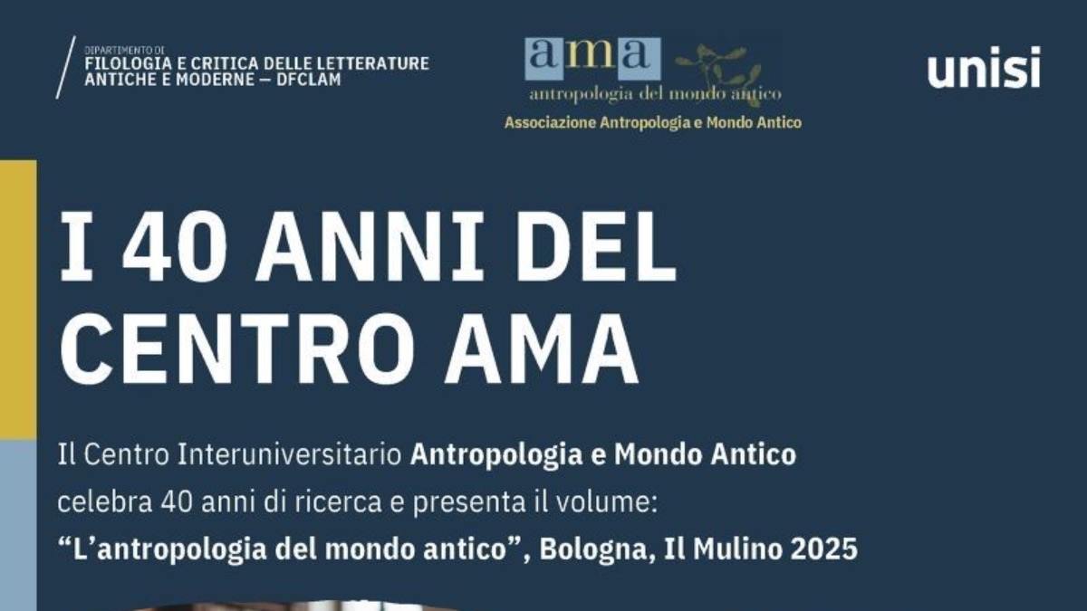 Il Centro AMA celebra 40 anni di ricerca con il volume “L’antropologia del mondo antico”