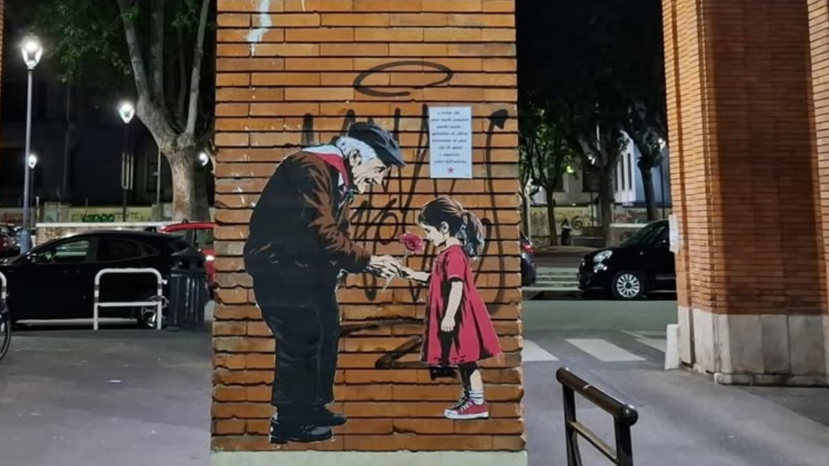 Laika: il nuovo murale dedicato al 25 aprile ci dice che "Senza memoria non c'&egrave; futuro"