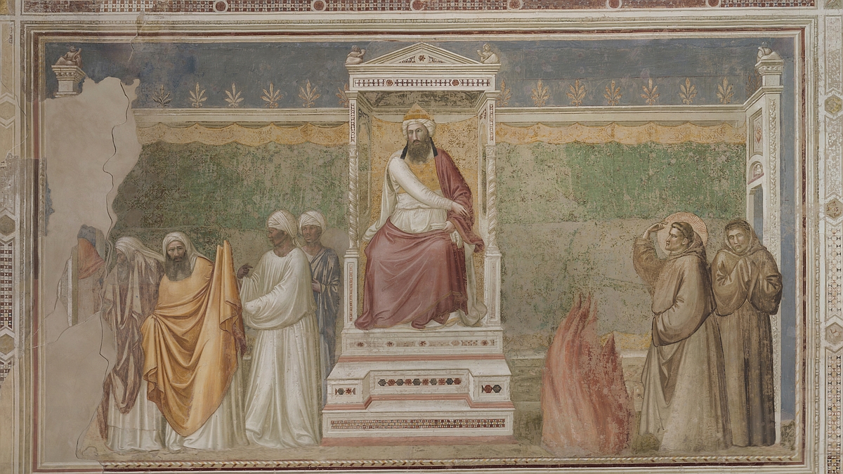 Nel Giotto ritrovato in Santa Croce Francesco ci ricorda di dialogare e non fare guerre